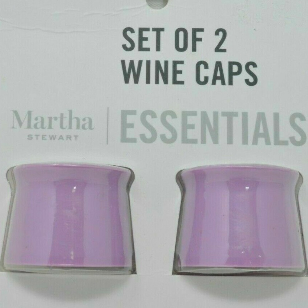 Martha Stewart Essentials Wine Caps-Set of 2 in Lavender
